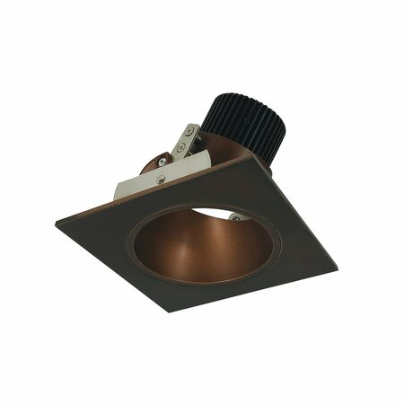 Nora Lighting 4in Iolite LED Trimless Adj., 10-Degree 800lm / 12W, 4000K, Champagne Haze Adj. / Matte White NIO-4SD27QBW